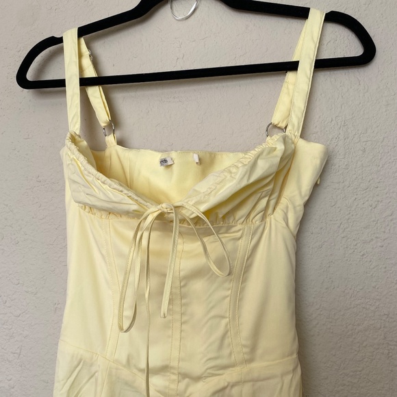 HOUSE OF CB 'Carmen' Buttercup Bustier Sundress yellow NWOT size XS - Picture 7 of 15